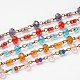 Glass Rondelle Beads Chains for Necklaces Bracelets Making AJEW-JB00116-1