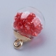 Glass Ball Pendants GLAA-K024-02-3