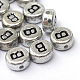 Plated Acrylic Horizontal Hole Letter Beads PACR-Q099-03B-1