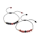 Natural Imperial Jasper(Dyed) Braided Bead Bracelets Set for Girl Women BJEW-JB06866-02-1
