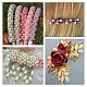Kissitty 7 brins 7 couleurs cuisson peint perle de verre nacré brins de perles rondes HY-KS0001-01-11