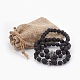 Bracelets extensibles en perles de lave naturelle BJEW-JB03959-3