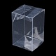 長方形の透明なプラスチックのPVCボックスギフト包装  防水折りたたみボックス  おもちゃやカビ用  透明  箱：9x9x14.1センチメートル CON-F013-01I-1