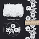 GORGECRAFT 5 Yards Lace Applique Trim 55mm Wide White Flower Embroidery Lace Edge Trimmings Sunflower Embroidered Applique Ribbon for DIY Sewing Crafts Wedding Dress Embellishment Party Decoration SRIB-GF0001-22A-2