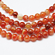 Natural Red Agate Bead Strands G-G880-05-6mm-1