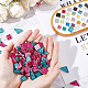 SUPERFINDINGS 300g 2 Style Glass Glitter Mosaic Square & Triangle Magenta Transparent Glass Gillter Cabochons for DIY Art Craft Home Decoration GLAA-FH0001-21-2