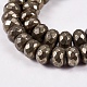 Natural Pyrite Beads Strands G-L051-8x5mm-01-2