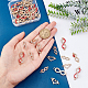 CHGCRAFT 50Pcs 5 Style Infinity Connector Charms Alloy Enamel Link Charm Heart with Infinity Pendants Connector with 2 Holes for Earrings Bracelets Necklace Jewellery Making Length 22.5mm-34mm ALRI-CA0001-12-3