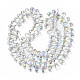 Electroplate Transparent Glass Beads Strands EGLA-S193-06-3