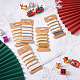5セット5スタイルポリエステルプリントサテンリボン＆グログランリボンセット  クリスマスプレゼント包装用  クリスマステーマの模様  ミックスカラー  1セット/スタイル OCOR-TA0001-40-4
