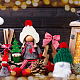 スーパーファインディング 24 セット 6 スタイルミニクリスマスニット帽子スカーフウール糸小さな赤いサンタ帽子ワインボトル装飾用人形工芸品装飾家の休日の装飾 AJEW-FH0003-79-6
