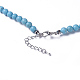 Natural & Synthetic Gemstone and Synthetic Turquoise Pendant Necklaces NJEW-G324-A10-3