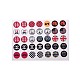 DIY Scrapbooking Bottle Caps Non-Adhesive Paper Picture Stickers Collage Sheets for Clear Flat Round Glass Tile Cabochon Pendants AJEW-L028-M-2