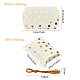 BENECREAT 32 Packs 15x9.8cm Dot Stripe Pattern Kraft Paper Pillow Box with 1 Yard Gold Metallic Cord for Wedding Baby Shower Birthday Party Packaging CON-BC0006-84-2