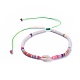 Handgefertigte Heishi-Perlen aus Fimo geflochtene Perlenketten NJEW-JN02724-04-1