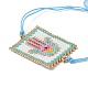 Bracelets de perles tressées rectangle de graines japonaises faites à la main BJEW-MZ00022-01-2