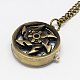 Antique Bronze Alloy Windmill Design Openable Pendant Pocket Watch Necklaces with Iron Chains X-WACH-M010-04-2