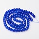 1Strand Blue Transparent Crackle Glass Round Beads Strands X-CCG-Q001-10mm-14-2