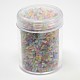 1 Box Transparent Frosted Two Cut Glass Seed Beads DIY Loose Spacer Tube Glass Seed Beads SEED-X0005-11-QBM-B-1