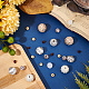 Benecreat 60 Stück braun-weiße handgefertigte indonesische runde Perlen DIY-BC0006-34-5