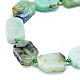 Chapelets de perles en chrysocolle et lapis lazuli naturelles G-F725-09-3