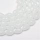 Teardrop Faceted Imitation Jade Glass Beads Strands GLAA-Q052-A05-1