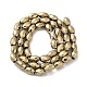 Electroplated Strong Magnetic Synthetic Hematite Beads Strands G-P518-02D-2