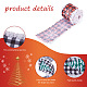 Pandahall-eu3ロール3スタイルのポリエステルリボン  服飾材料  タータン模様  クリスマステーマ  ミックスカラー  2-1/2インチ（65mm）  5ヤード/ロール  1ロール/スタイル OCOR-PJ0001-008-4