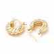 Rack Plating Brass Twist Rope Hoop Earrings for Women EJEW-H094-03G-2