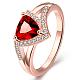 Gorgeous Brass Cubic Zirconia Triangle Finger Rings for Women RJEW-BB04180-B-7RG-1