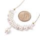 Shell Pearl Braided Pendant Necklace NJEW-TA00026-5