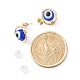 Evil Eye Lampwork Round Beads Stud Earrings EJEW-JE04665-01-4