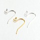 Brass Earring Hooks for Earring Designs KK-M142-01-RS-1