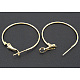 Золотые серьги-кольца из латуни X-EC108-3NFG-1