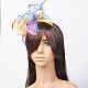 Women's Carnival Party Accessories Hair Jewelry Fascinator Feather Flower Hair Bands OHAR-S175-3