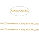Brass Cube Beaded Link Chains CHC-M025-63G-2