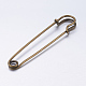 Iron Brooch Findings IFIN-WH0011-01AB-10cm-1