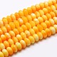 Buddhist Jewelry Beaded Findings Resin Imitation Beeswax Rondelle Bead Strands RESI-L002-I06-1