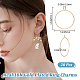 Beebeecraft 1 Box 20Pcs Ring Charms 18K Gold Plated Round Circle Pendant Charm with Hole for Jewelry Making KK-BBC0011-56-2