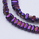 Chapelets de perles en hématite synthétique sans magnétiques G-J382-2x4x2mm-A05-2