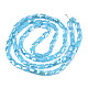 Electroplate Opaque Solid Color Glass Beads Strands EGLA-N002-25-A04-2