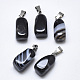 Natural Banded Agate/Striped Agate Pendants G-T122-20G-1