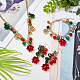 Anattasoul Halsketten mit Anhänger aus Legierung mit Weihnachtsstern und Glocke SJEW-AN0001-15-7