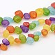 Frosted Synthetic Quartz Beads Strands G-F210-01-1