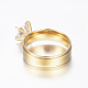 304 Stainless Steel Couple Rings RJEW-P057-33-7-4
