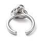 Rack Plating Brass Knot Open Cuff Rings for Women RJEW-Q777-06P-3