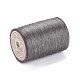 フラットワックスポリエステル糸ストリング  マイクロマクラメコード  革縫い用  グレー  0.8~0.9x0.3mm  約109.36ヤード（100m）/ロール YC-D004-01-023-2