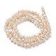 Fili di perle di perle d'acqua dolce coltivate naturali PEAR-L033-42A-3