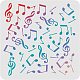 FINGERINSPIRE Music Note Stencils Template 11.8x11.8inch Plastic Beat Notes Stencils Drawing Painting Stencils Notes Pattern Reusable Stencils for Painting on Wood DIY-WH0172-398-1