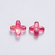 Transparent Spray Painted Glass Beads GLAA-R211-06-2